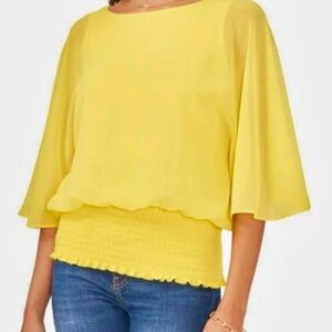 Sam and Jess, NWOT,  Yellow Blouse XL
